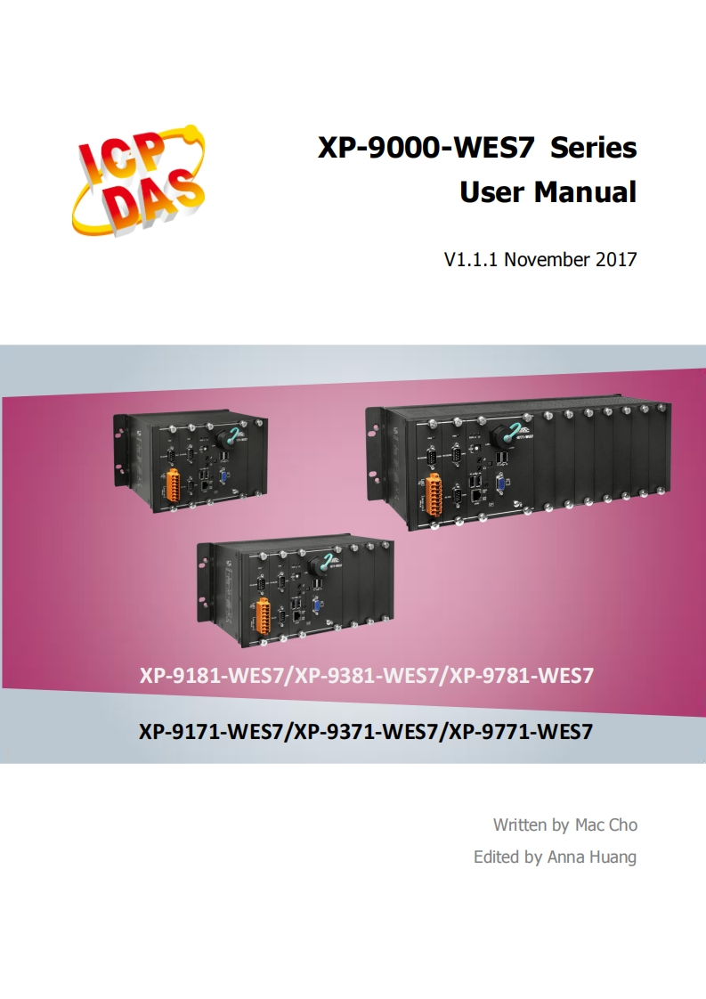 XP-9000-WES7_用户操作说明书手册_英语_v1.1.1