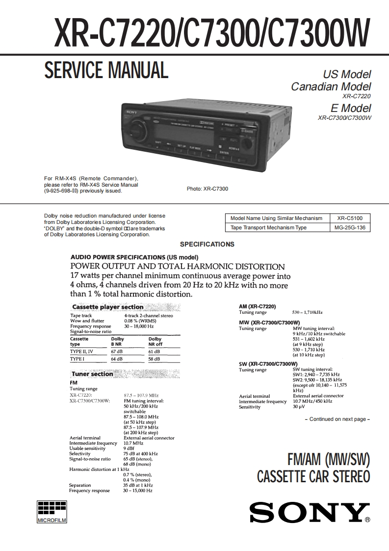 XR-C7220_XR-C7300_XR-C7300W维修手册