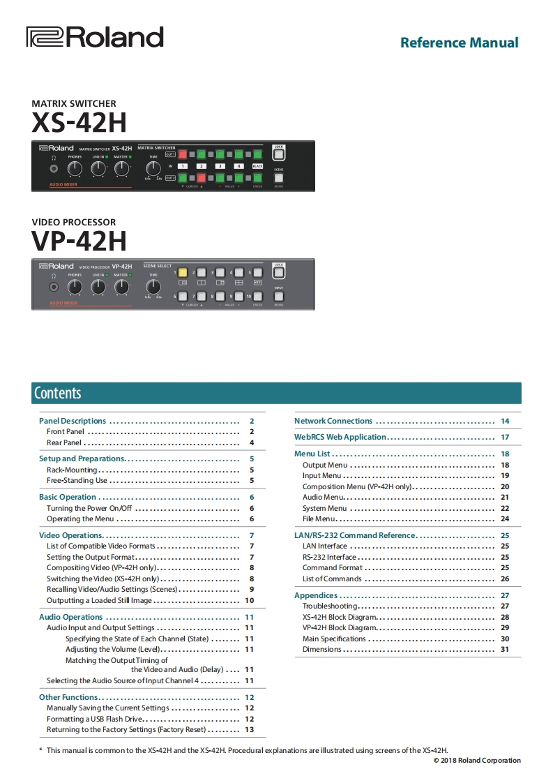 XS-42H_VP-42H_user_操作说明书手册