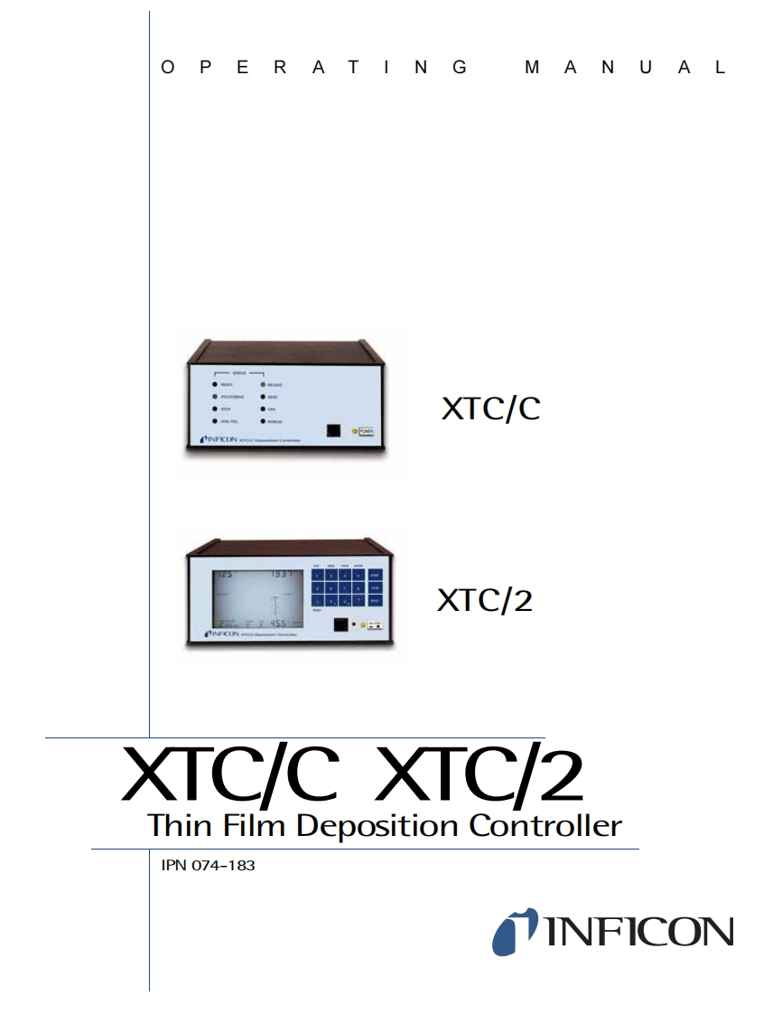 XTC2andXTCCThinFilmDepositionControllers_操作说明书手册