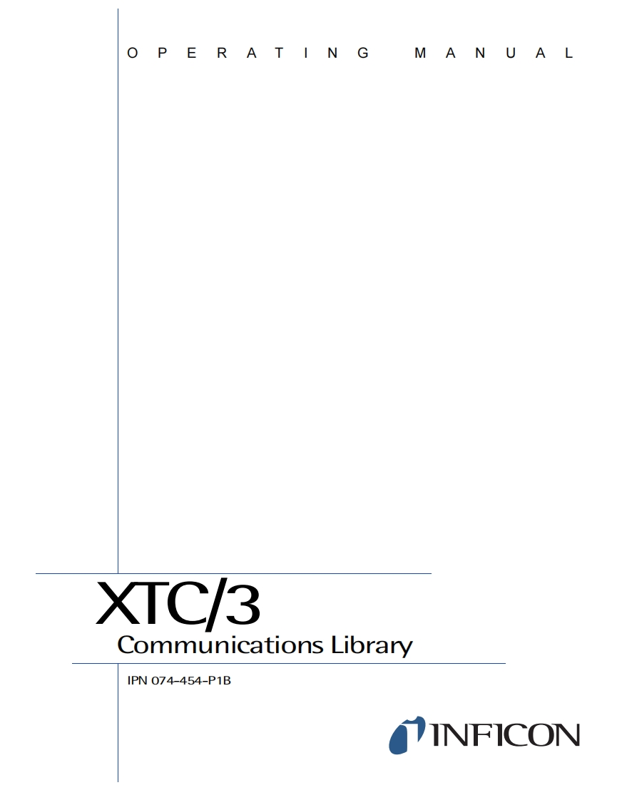 XTC3CommunicationsLibrary操作说明书手册(English)
