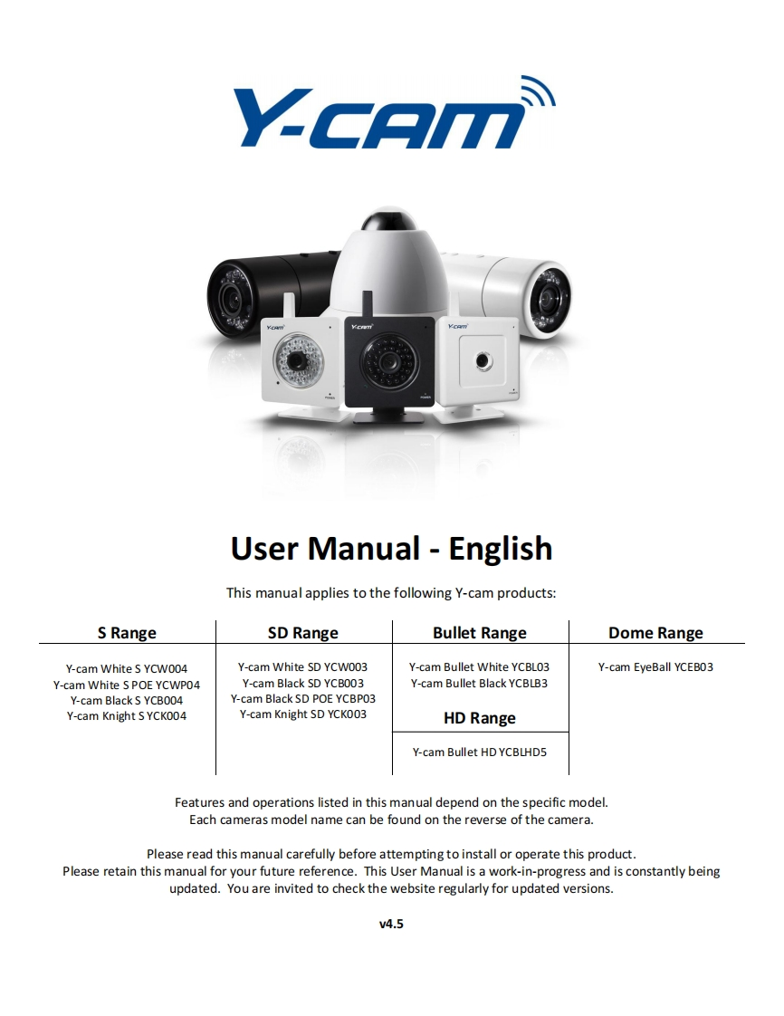 Y-cam-操作说明书手册-EN-v4.5
