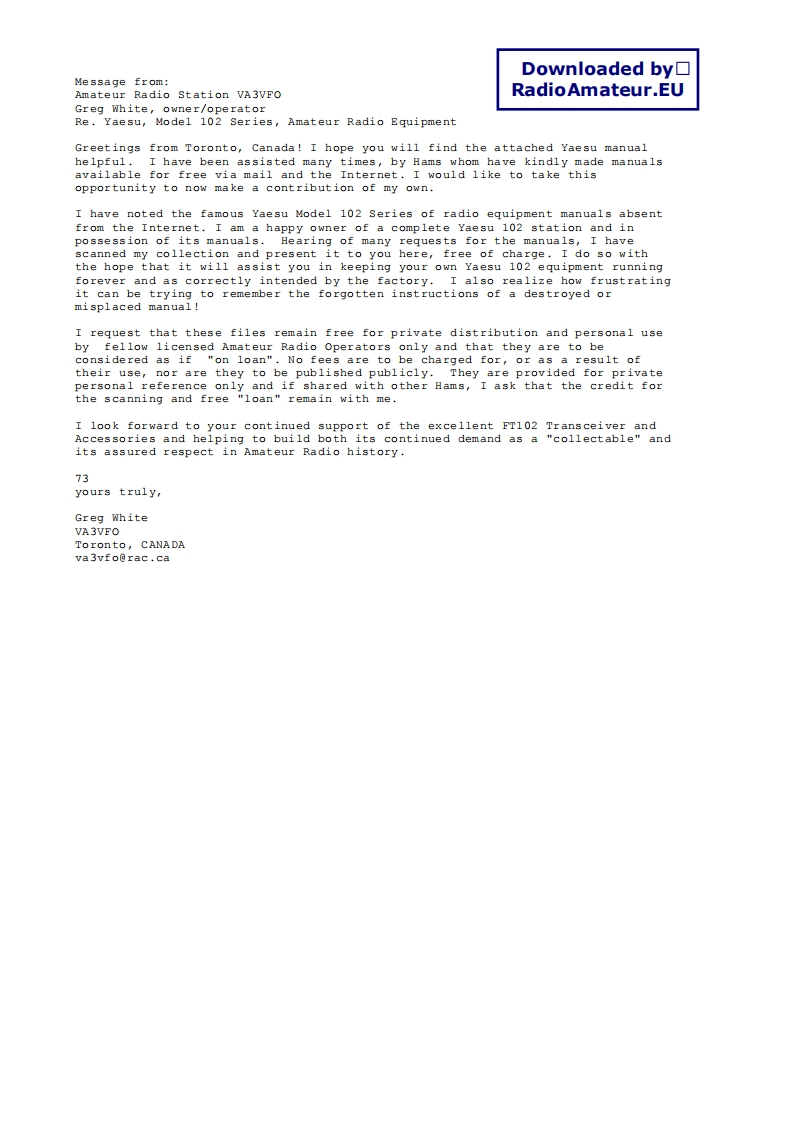 YAESU--FT-102-操作说明书手册