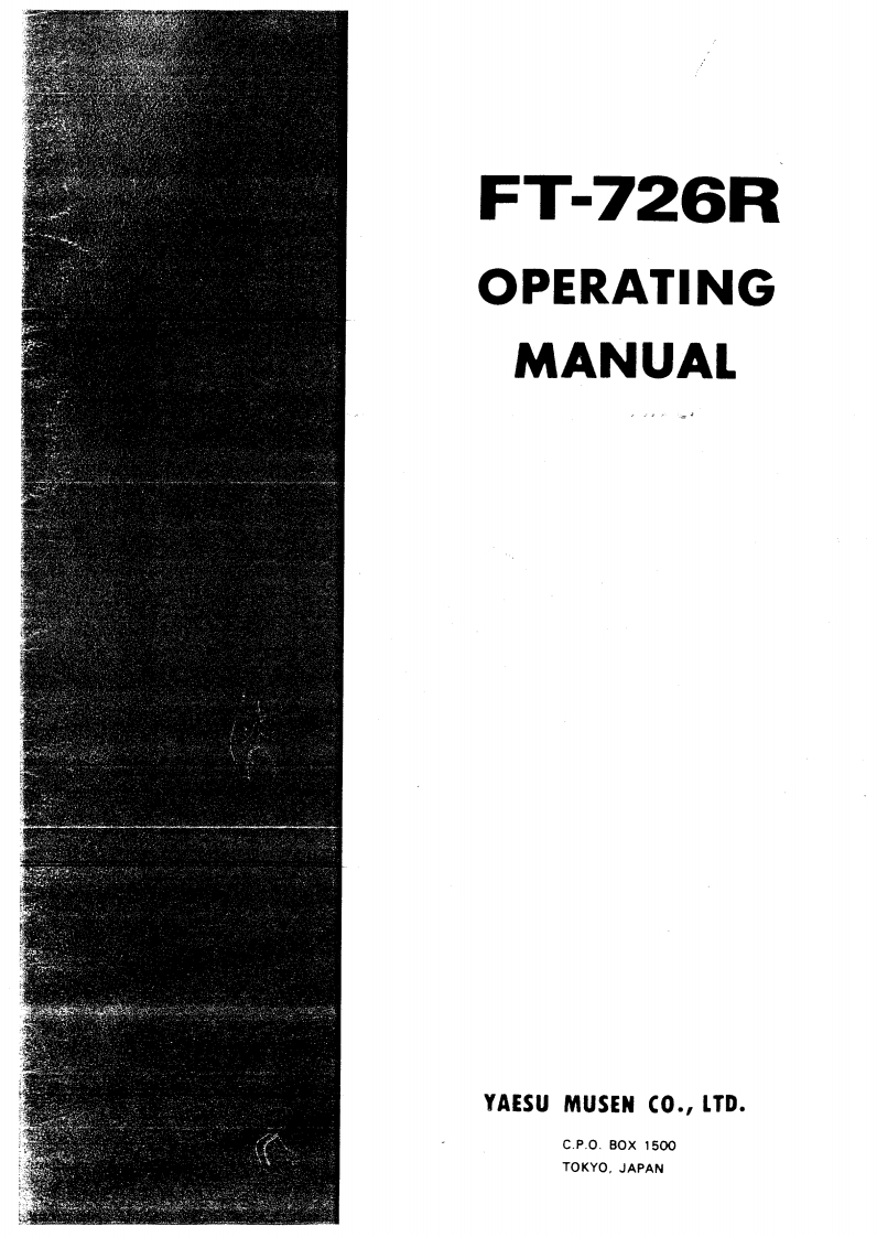 YAESU--FT-726-操作说明书手册