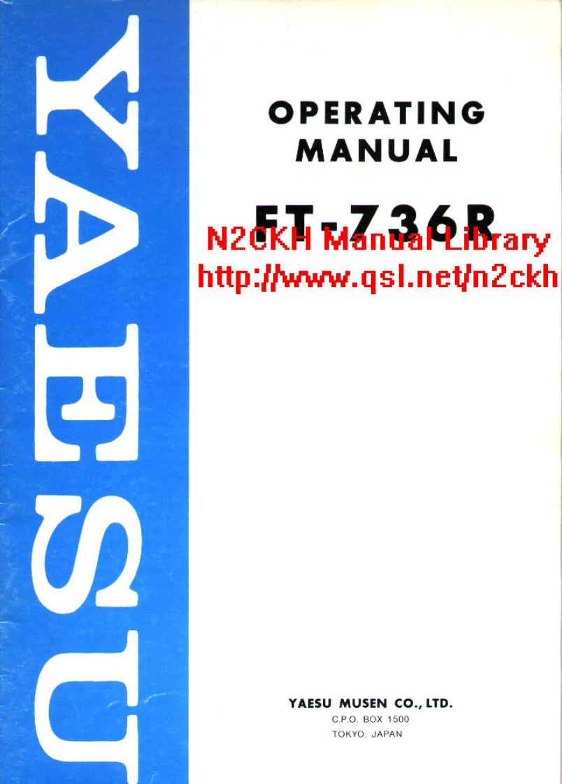 YAESU--FT-736R-操作说明书手册