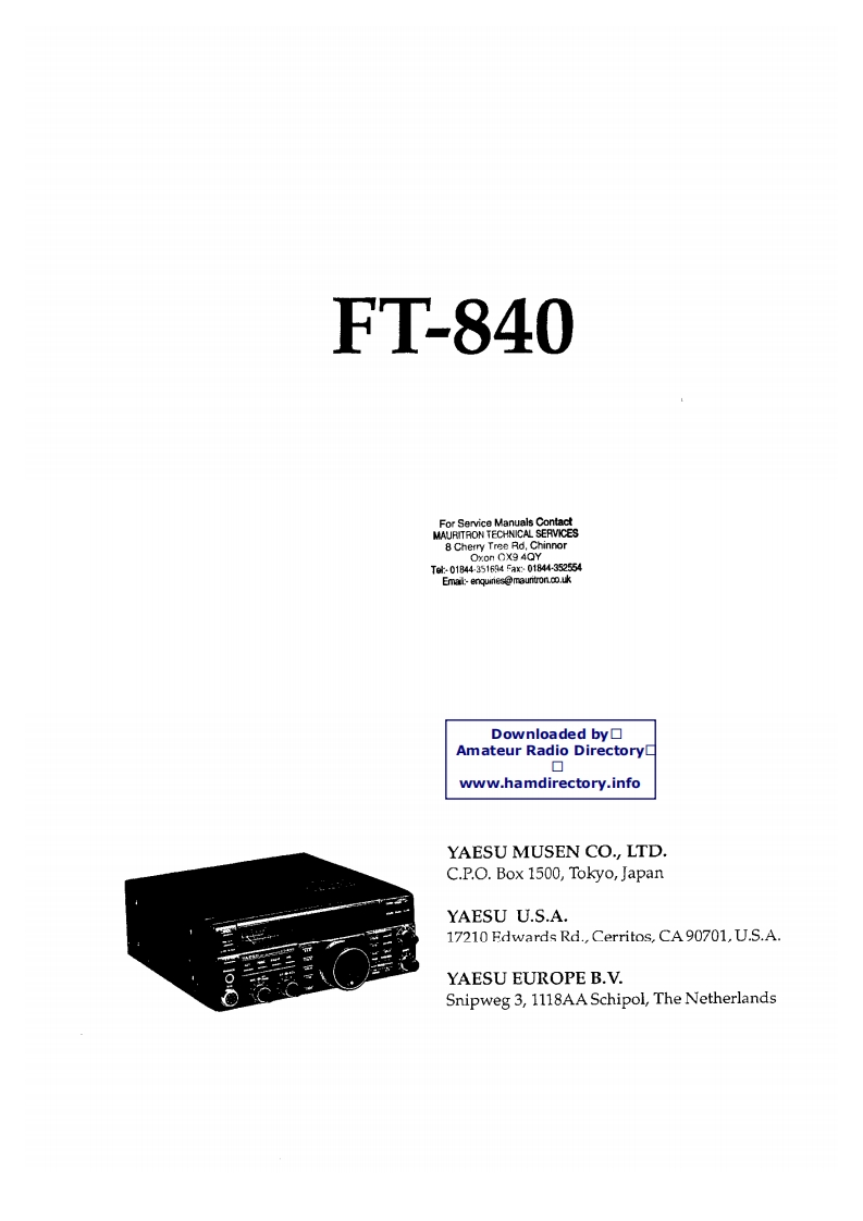YAESU-FT-840-SERVICE-MANUAL维修手册含电器原理图新质力文库 - 聚焦新质生产力发展的数字化知识库_行业洞察 / 理论成果 / 实践指南免费下载新质力文库