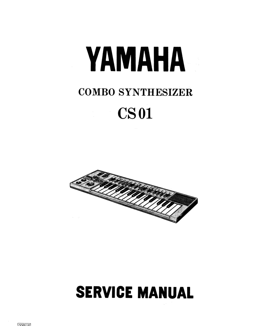 YAMAHA_CS-01_维修手册电器原理图