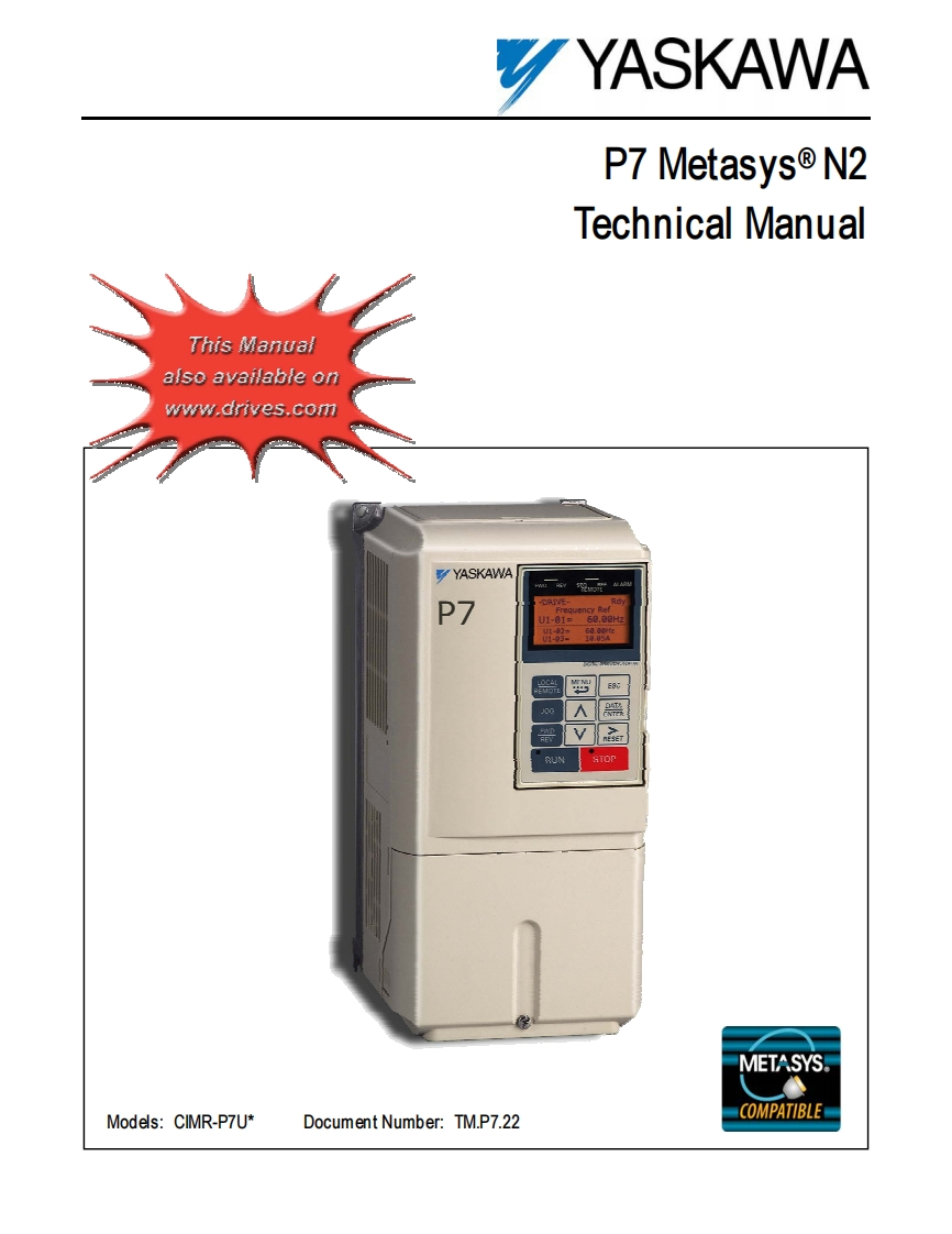 YASKAWA-P7变频器操作说明书手册