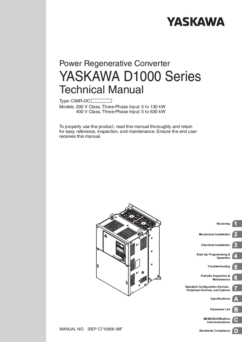 YASKAWA-安川D1000_TM_EN_SIEP_C710656_06F_5_0安装调试说明书手册