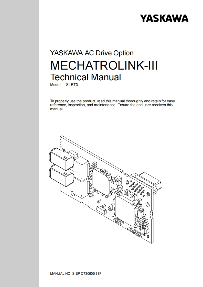 YASKAWA-安川SI-ET3_Mechatrolink3_TM_EN安装调试说明书手册
