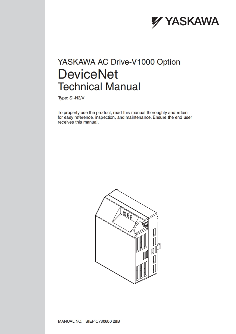YASKAWA-安川SI-N3V_DeviceNet_TM_EN安装调试说明书手册