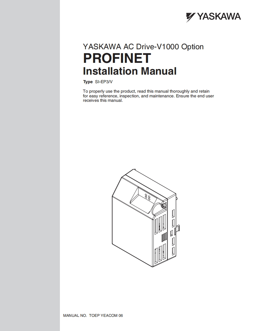 YASKAWA-安川SIEP3V_Profinet_IM_EN_TOEPYEACOM06安装调试说明书手册