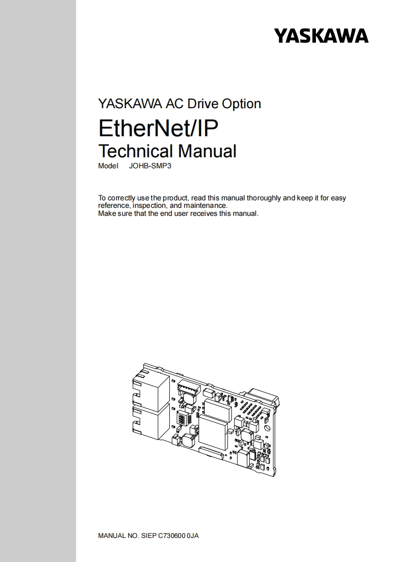 YASKAWA_JOHB-SMP3_EtherNet_IP_技术说明书手册_web