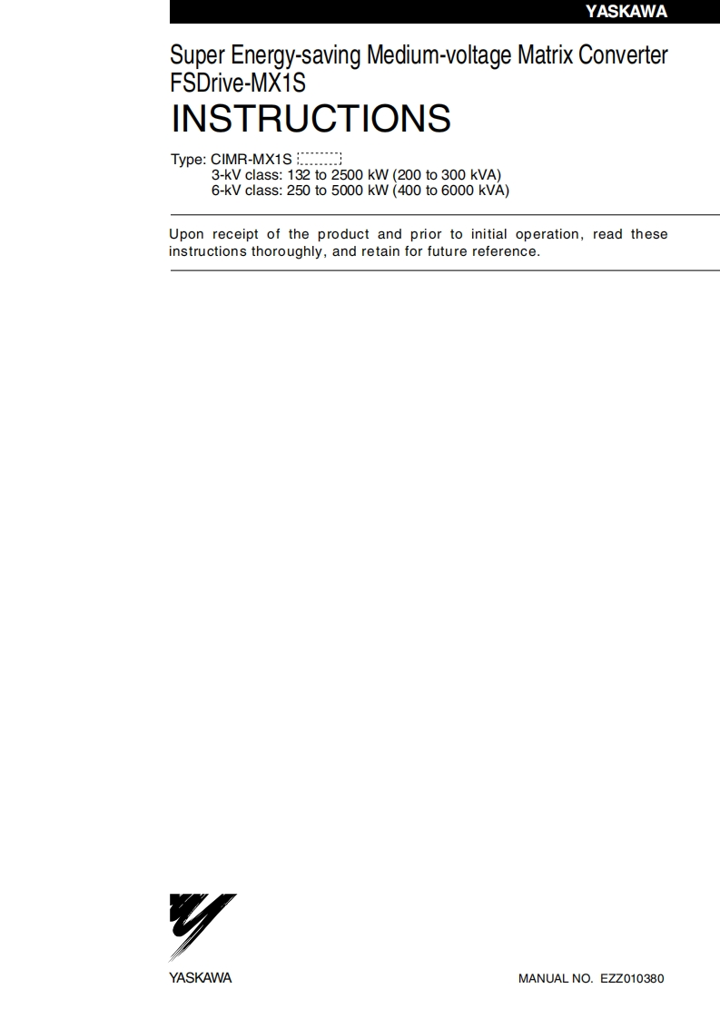 YASKAWA_MX1S_操作说明书手册