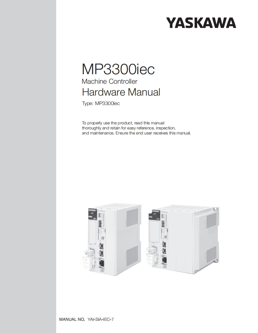 YASKAWA安川MP3300iec_Machine_Controller_Hardware_Manual_YAI-SIA-IEC-7安装调试说明书手册