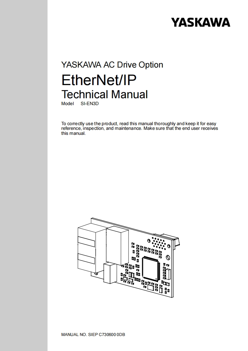 YASKAWA安川SI-EN3D_EtherNetIP_TM_EN安装调试说明书手册