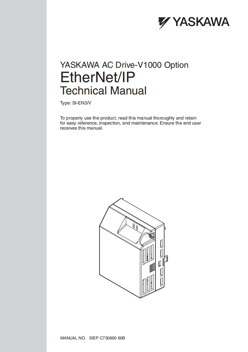 YASKAWA安川SI-EN3V_EtherNetIP_TM_EN安装调试说明书手册