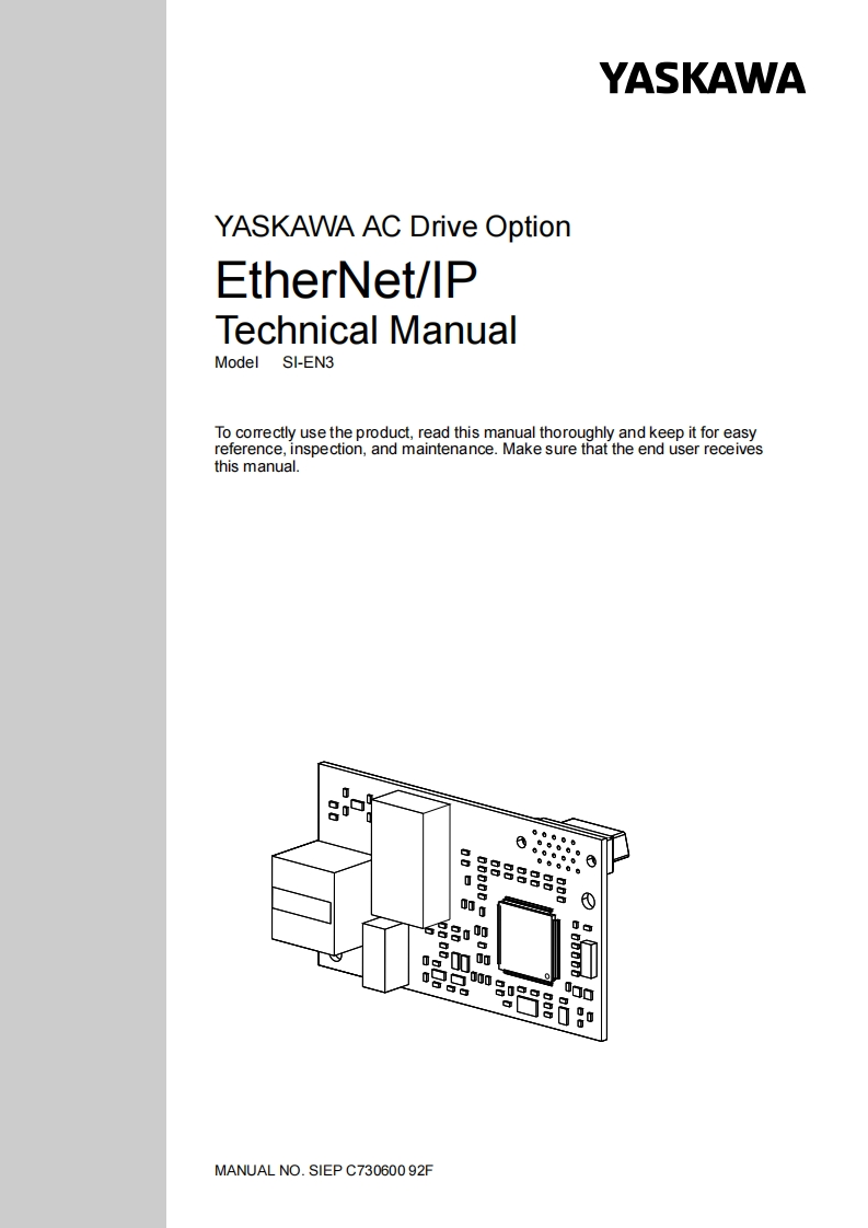 YASKAWA安川SI-EN3_EtherNetIP_TM_EN安装调试说明书手册