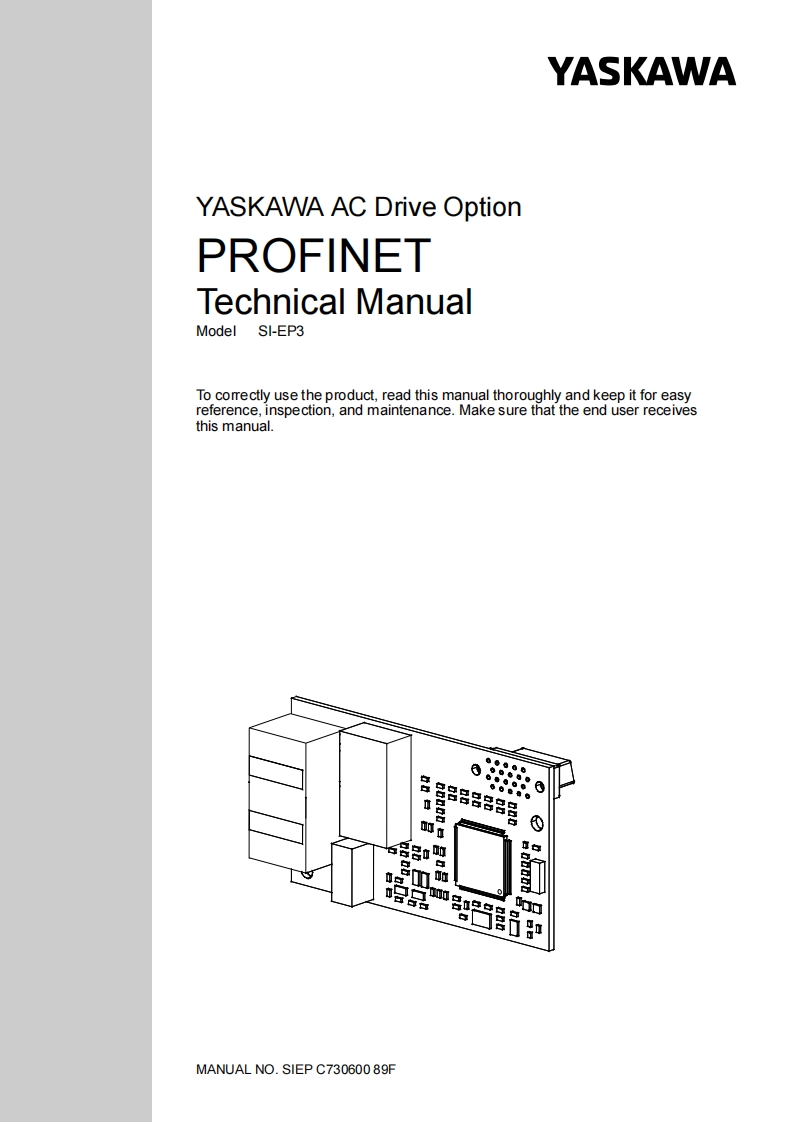 YASKAWA安川SI-EP3_Profinet_TM_EN安装调试说明书手册