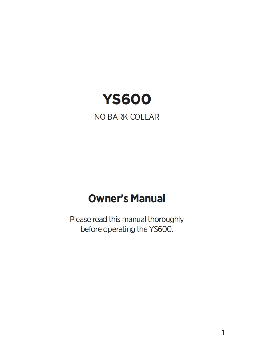 YS600-manual使用说明书手册