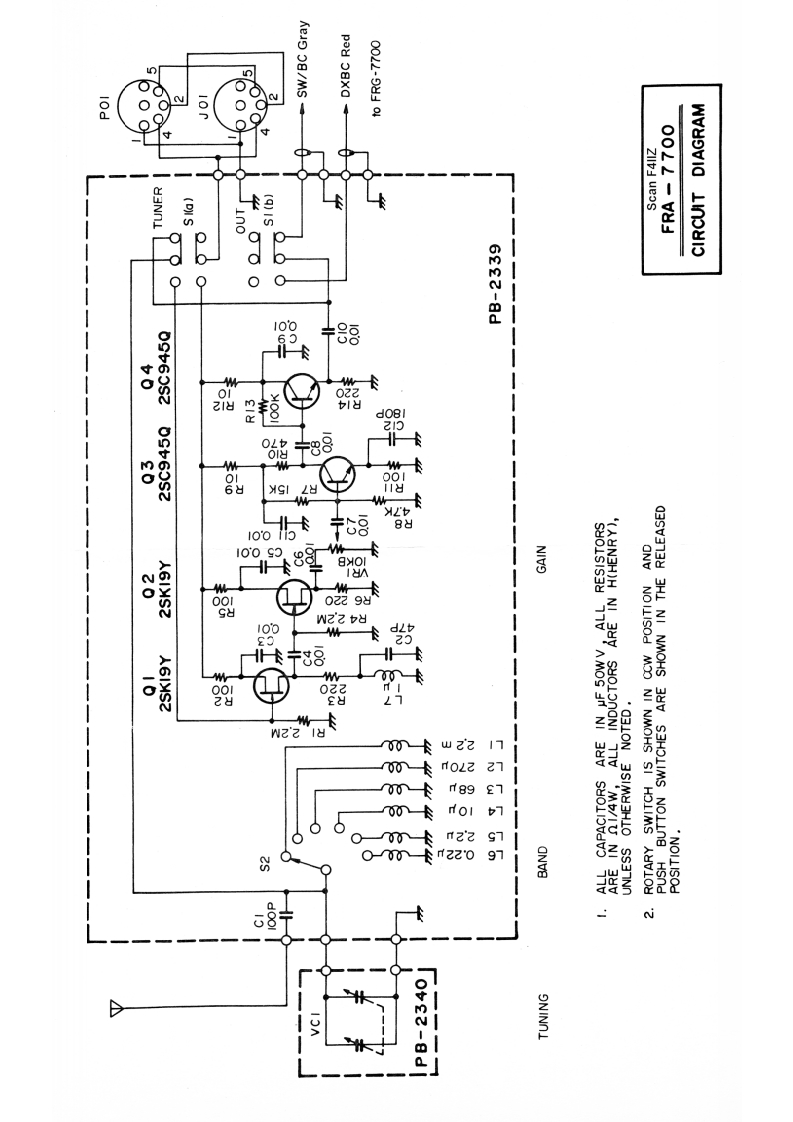 Yaesu-FRA-7700-diagram操作说明书手册