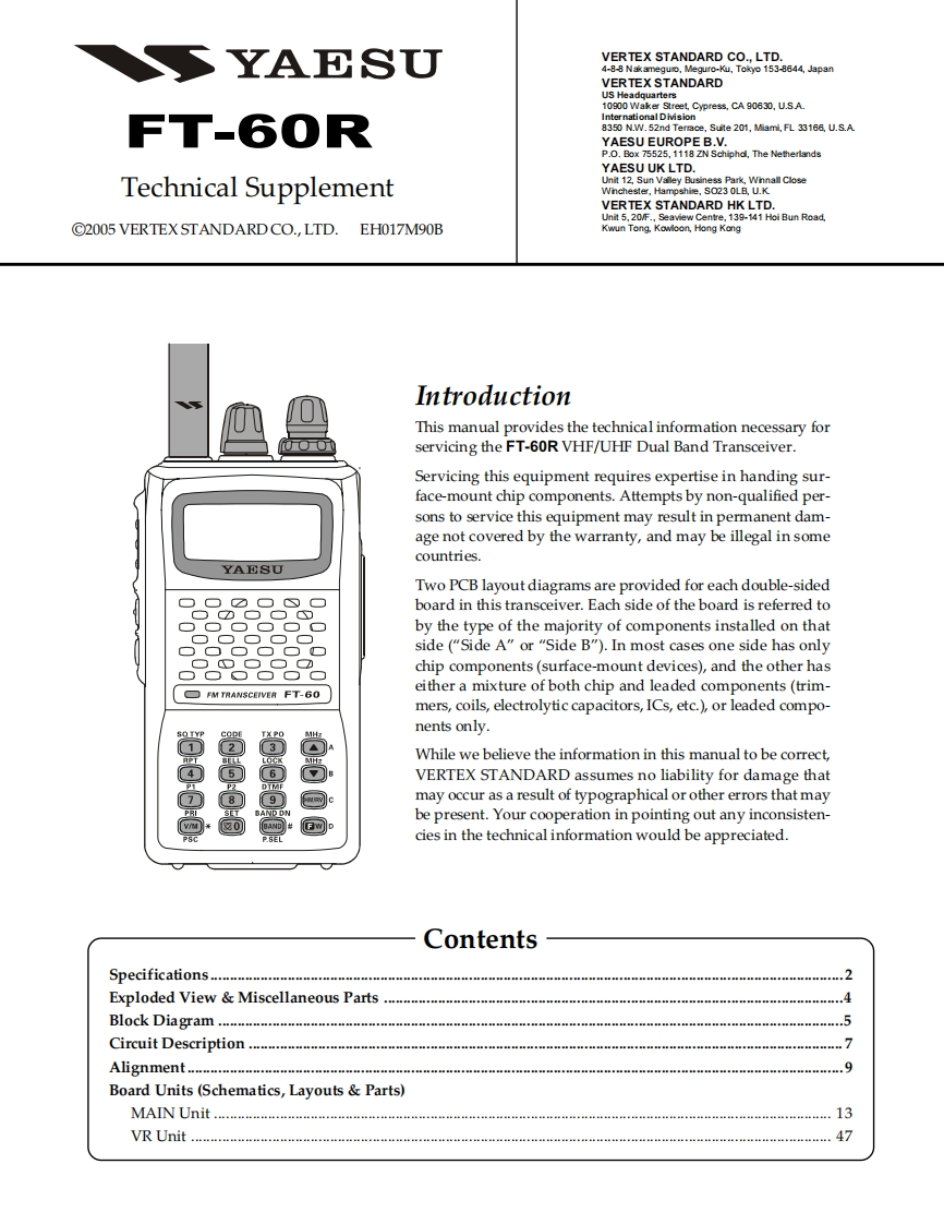 Yaesu_FT-60R操作说明书手册