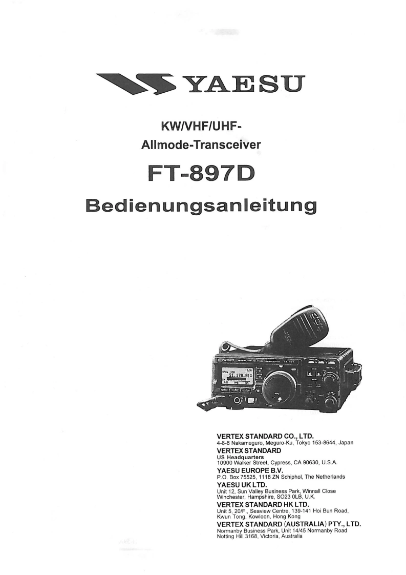 Yaesu_FT-897D_操作说明书手册