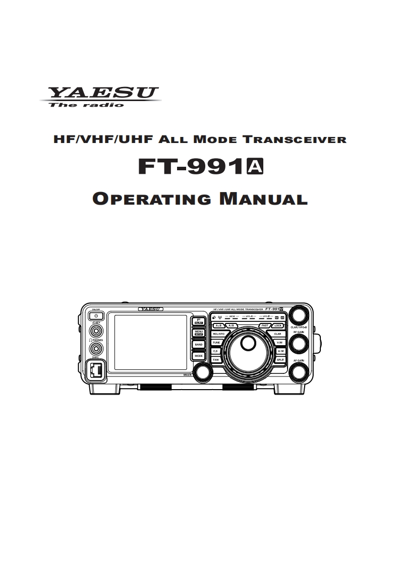 Yaesu_FT-991A_Manual操作说明书手册