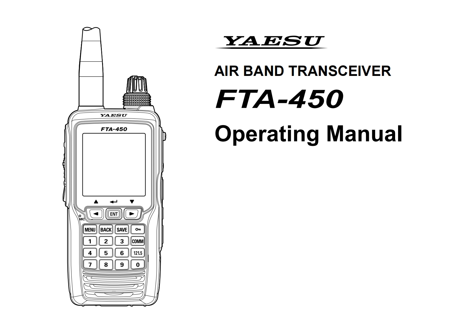 Yaesu_FTA-450_用户使用操作说明书手册