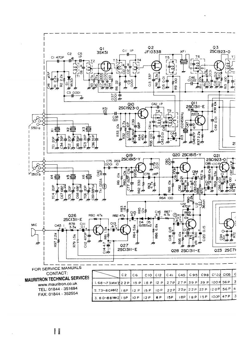 Yaesu_FTC-703A_参考电器原理图