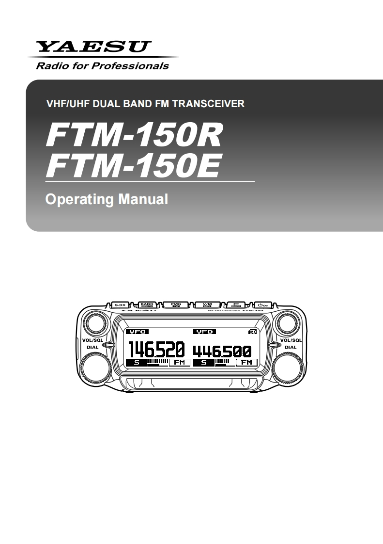 Yaesu_FTM-150R_用户使用操作说明书手册-1