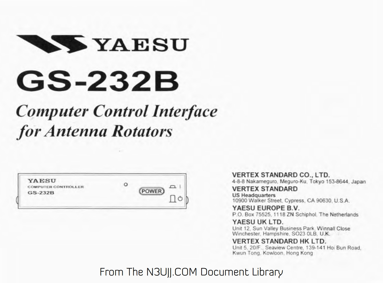 Yaesu_GS-232B_操作说明书手册