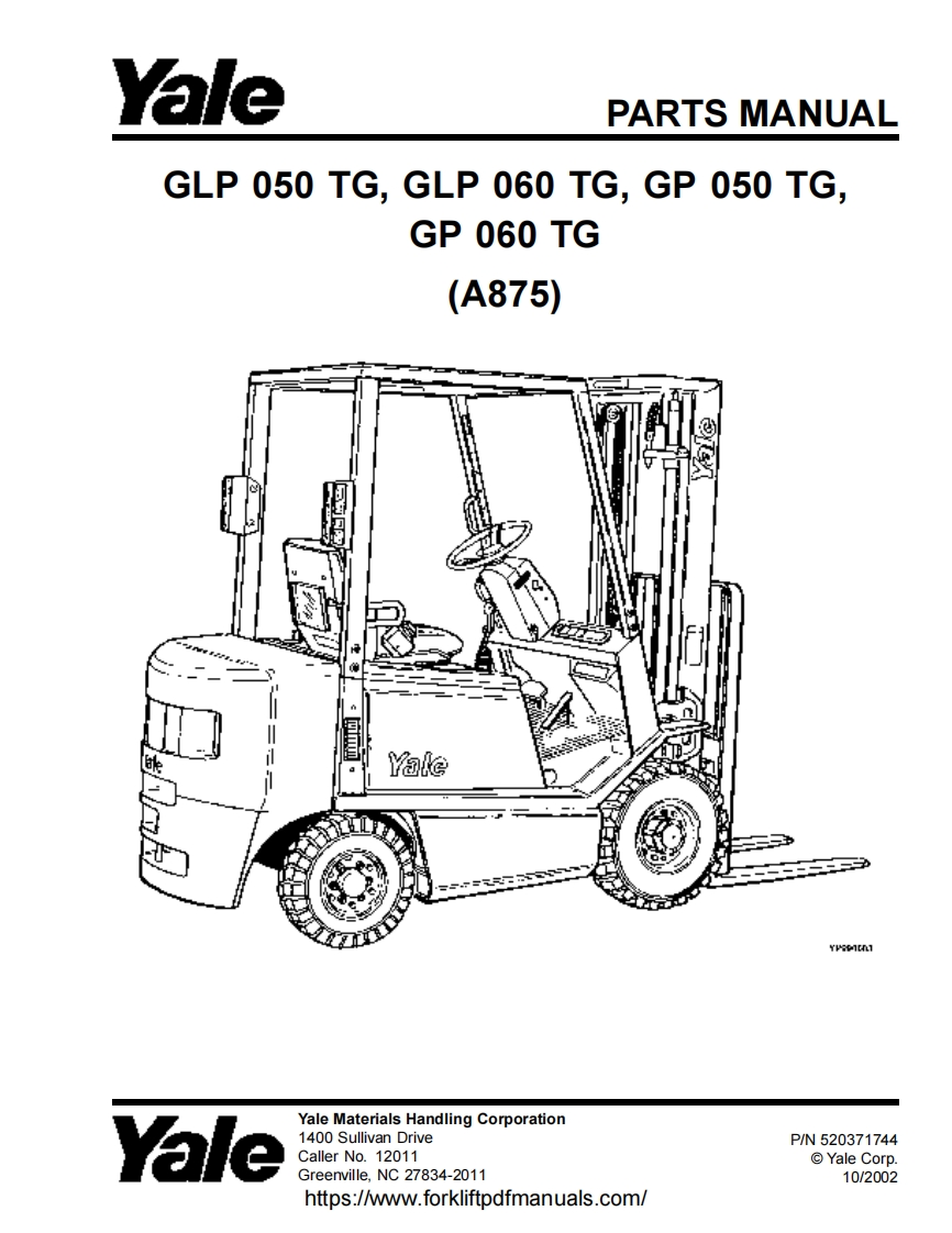 Yale-GLP-GP-050-060-Forklift-Trucks-零部件手册-PDF