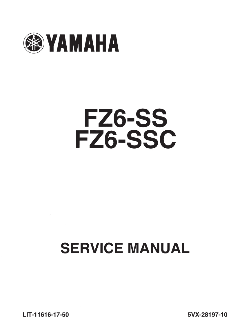 Yamaha-FZ6-SS(C)-2004-Service-Manual摩托车维修手册