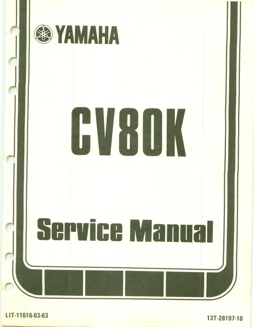 Yamaha_CV80_摩托车维修手册