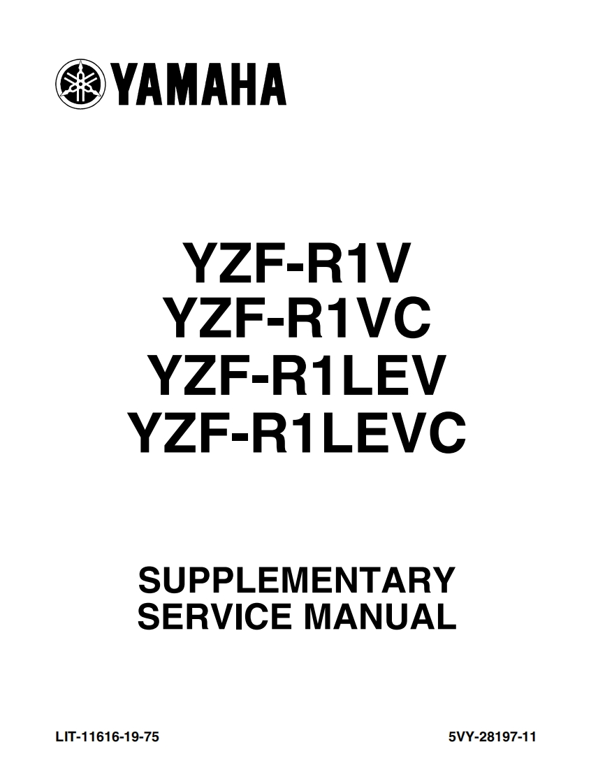 Yamaha_YZF-R1_2006_Service_Manual维修维护手册
