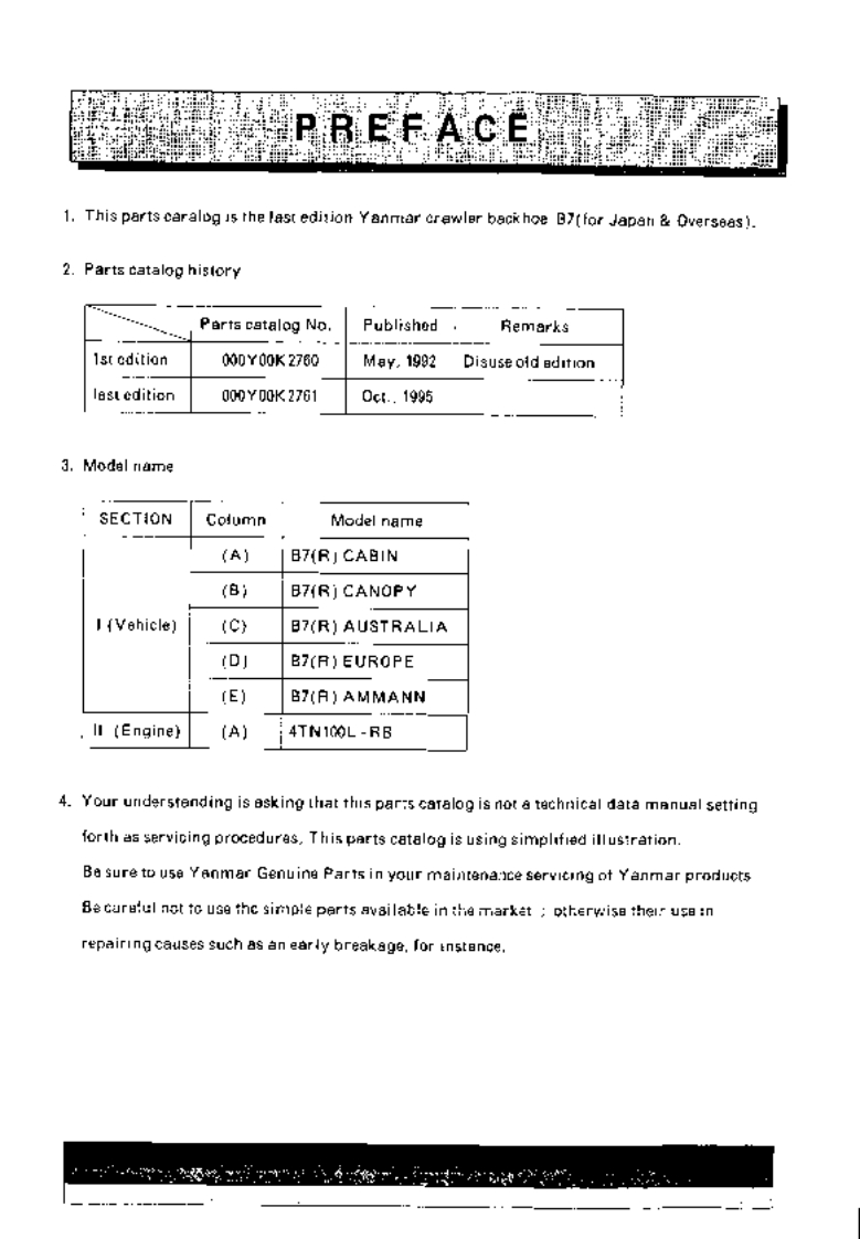 Yanmar-Excavator-B7-电器原理图手册s-零部件手册-PDF