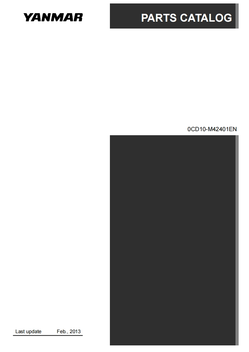 Yanmar-L60ADED_L60ADEDMK-Parts-Catalogue零部件手册