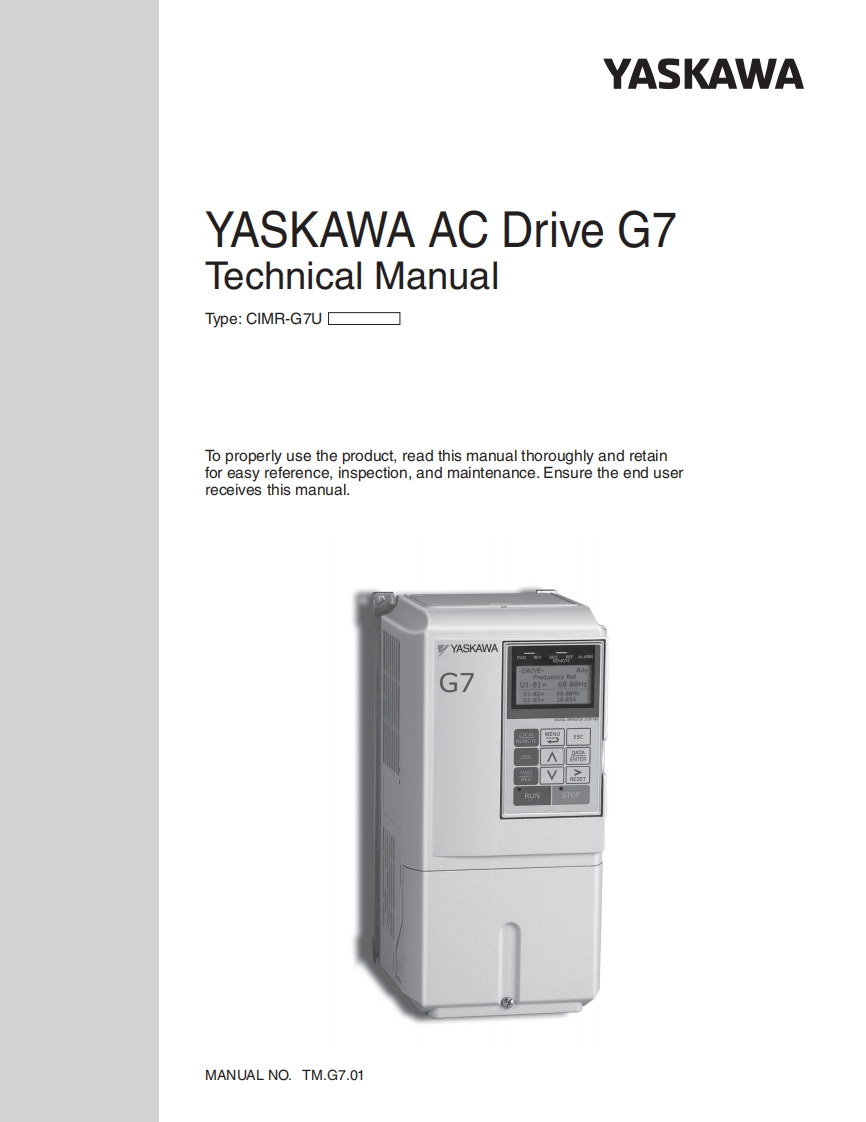 Yaskawa-G7-Manual变频器操作说明书手册-ENG