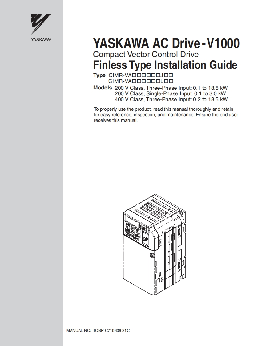 Yaskawa-V1000变频器操作说明书手册