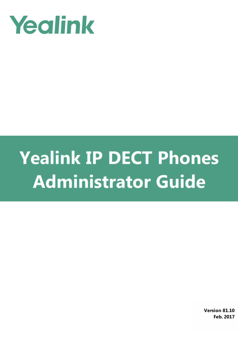 YealinkYEA-W52H操作说明书手册