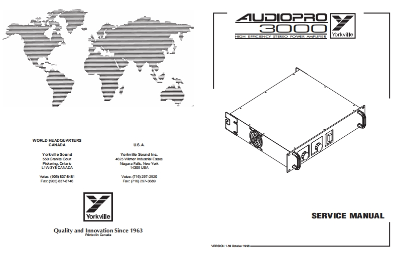 Yorkville-AP3000-Service-Manual维修服务手册说明书含电器原理图