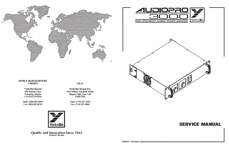 Yorkville-AP3000-Service-Manual维修服务手册说明书含电器原理图