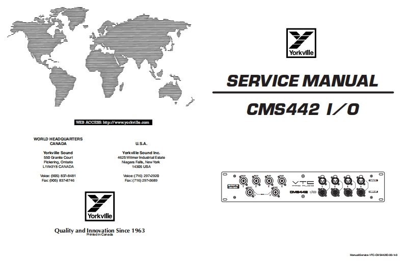 Yorkville-CMS442-IO-Service-Manual维修服务手册说明书含电器原理图