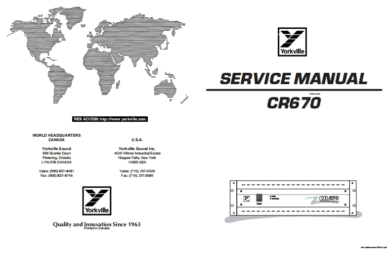 Yorkville-CR670-Service-Manual维修服务手册说明书含电器原理图