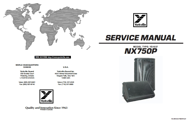 Yorkville-NX750P-Service-Manual维修服务手册说明书含电器原理图