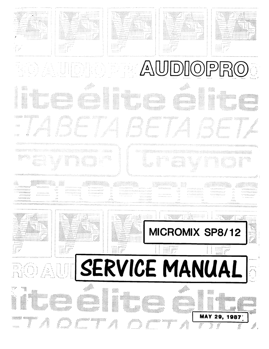 Yorkville-SP8--12-PA-MicroMIX-Service-Manual维修服务手册说明书含电器原理图