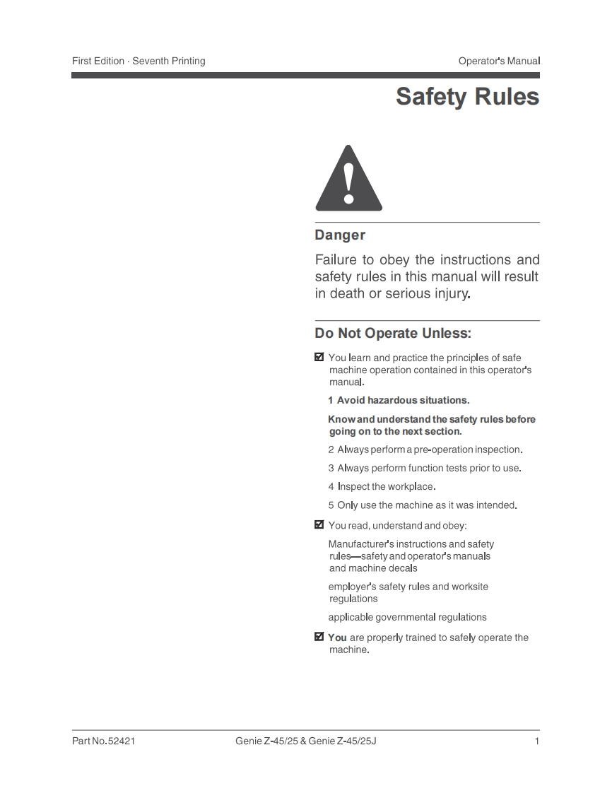 Z45operations操作与维护手册