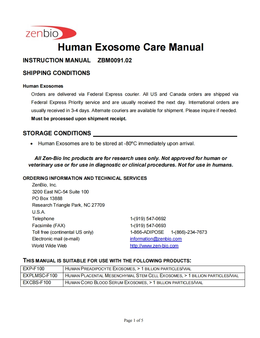 ZBM0091-HumanExosome使用说明书手册