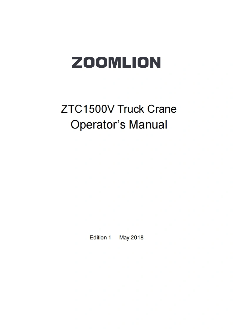 ZTC1500V733英文操作手册2018年5月第1版